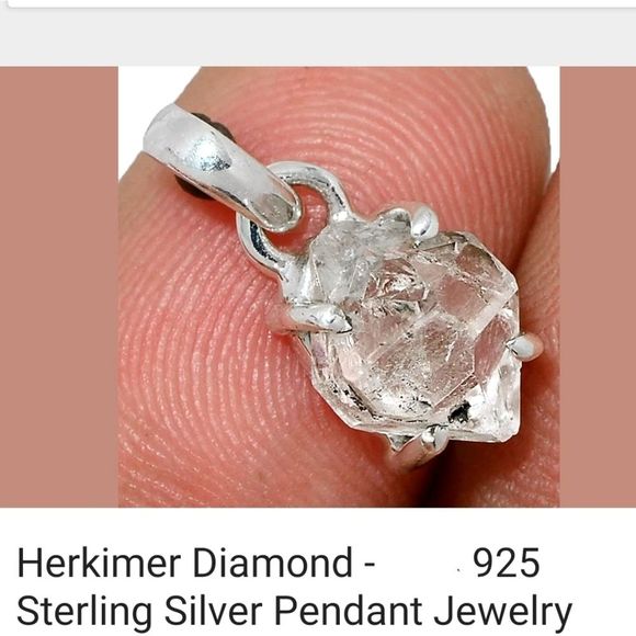 🎀Clearance🎀 GENUINE HERKIMER DIAMOND NECKLACE .925 Sterling silver. Handmade - Picture 4 of 6